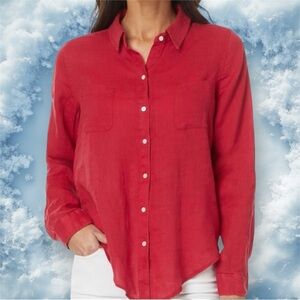 LILLY PULITZER Button Down Linen Shirt